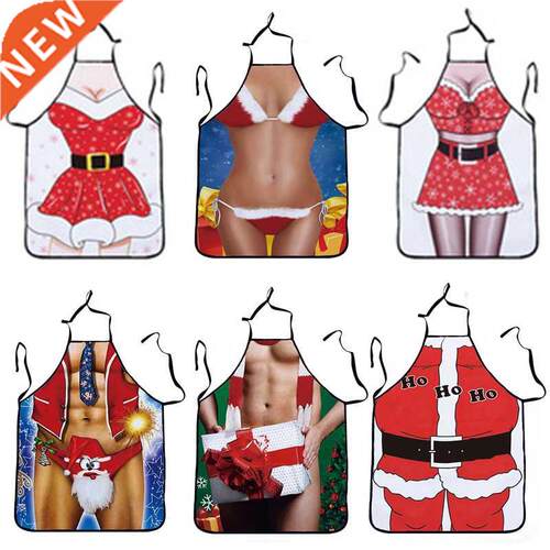 7*55cm Snata Claus Muscular Man Apron Bikini Women Oranment