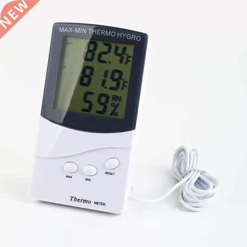 White LCD Weather Station Thermometer Hygrometer In/Out Temp