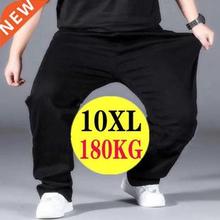 10XL Oversized Black Casual Pants Mens Breathable Sweatpants
