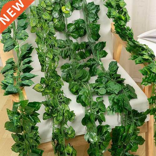 205cm Green Silk Artificial Hanging Leaf Garland 6-12pcs of