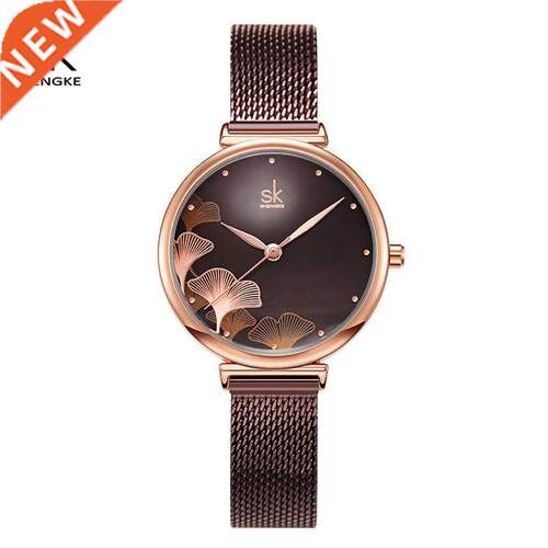 Shengke New Design Women Watches Elegant 2 MM Dial Blue Me