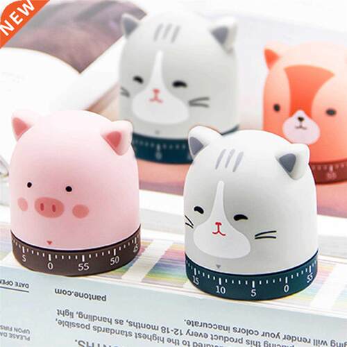 Cartoon Piggy/Cat/Fox Cooking Kitchen Timer Countdown Mechan
