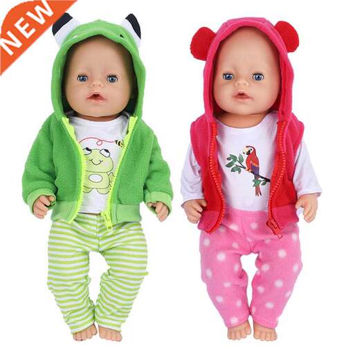 Doll Clothes Fit 4 cm Doll Cute Frog Parrot Suit 18 Inch Do