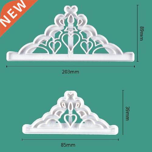 2pcs Crown Plastic Fondant Cutter Cake Mold Fondant Cupcake