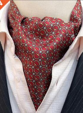 New Design Men's Ascot Ties Male Formal Scarf Unique Lock Pa