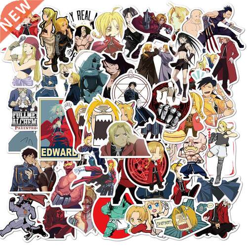 50PCS Fullmetal Alchemist Sticker Toy Gifts for Kids Cartoo