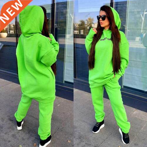 Sportswear Sports Suit Women Oversized Hoodie And Pants Casu