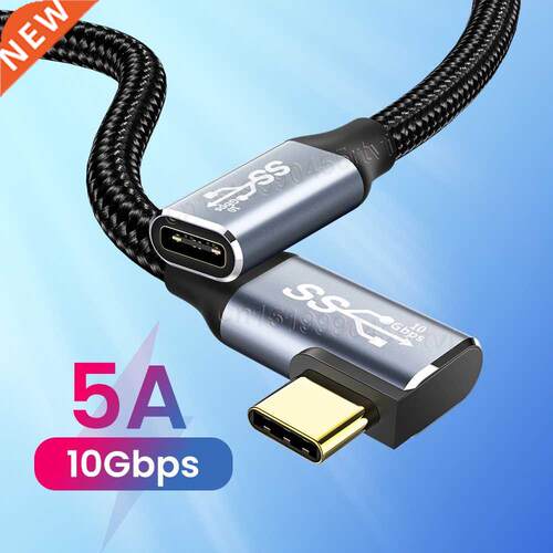 5A 100W Elbow USB .1 Type C Cable 10Gbps USB Fast Data Cabl