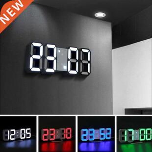3D Lrge LED Digitl Wll Clock Dte nd Time Celsius Night