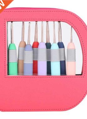 9Pcs/Set Weaving Tools Knitting Needle Soft Handle Radian Cr