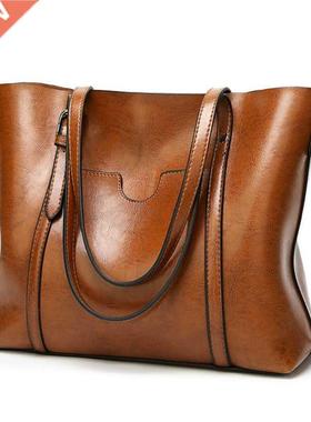 Shoulder Bags for Women Oil Wax Leather Handbag Tote Crossbo