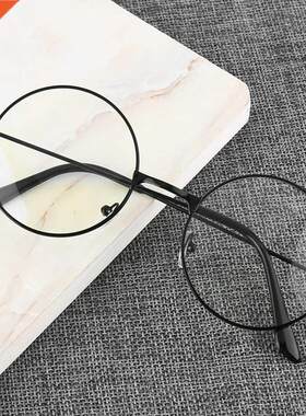 Retro Round Frame Anti-blue Radiation Glasses Ultralight Men
