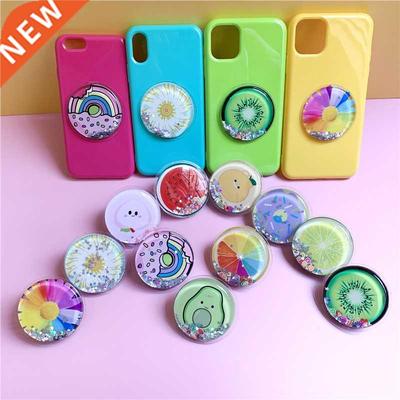 Cute Quicksand Expanding Stand Mount Phone Socket Fruits Rai