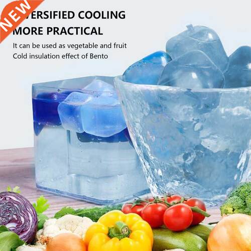 10 Pcs Reusable Blue Ice Cubes PVC Non-melting Ice Cube Food
