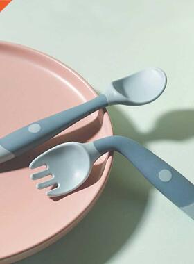 Baby Feeding Spoon and Forks Silicone Tableware for Kids Ben