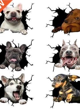 3D Wall Stickers Toilet Home Window Decor Lovely Cat Dog Wal