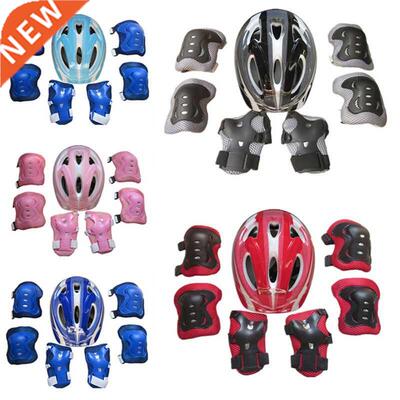 7Pcs/set Kids Boy Girl Safety Helmet Knee Elbow Pad Sets Chi
