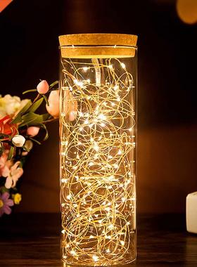 10M 5M 3M 2M Copper Wire LED Tinsel Garland Battery Powered