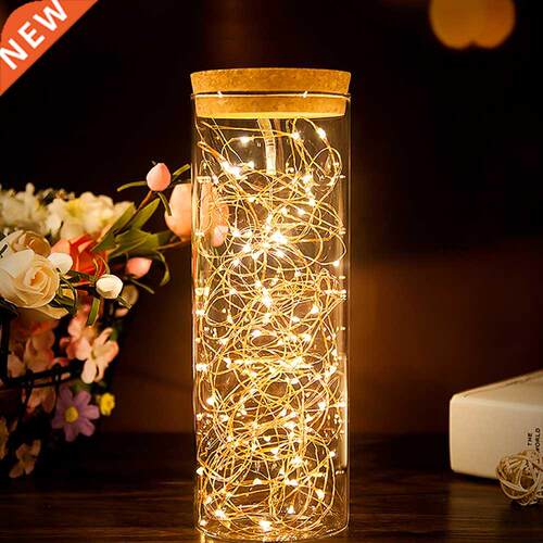 10M 5M 3M 2M Copper Wire LED Tinsel Garland Battery Powered