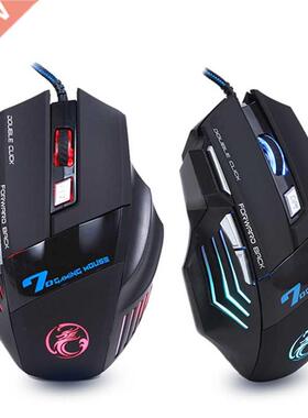 Ergonomic Wired Gaming Mouse LED 5500 DPI USB Computer Mouse