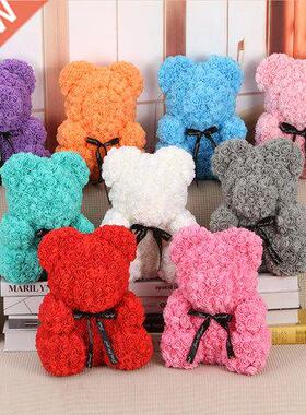 37cm /23 CM Heart Big Red Teddi Bear Rose Flower Artificial