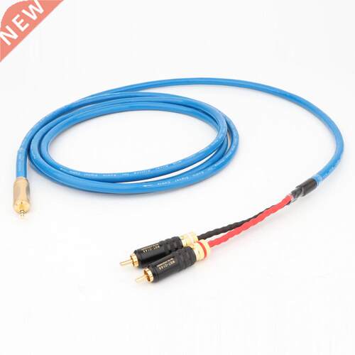 Preffair Silver Plated Cable 2RCA to .5mm Audio Cable HiFi