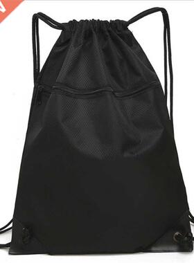 1x Drawstring Gym Black Drawstring Bags Large Sports Backpac