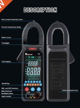 Portable Clamp Meter with Color LCD Large Screen 6000 Counts