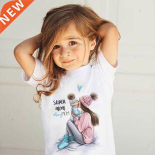 ZZSYKD Summer Super Mom Baby Girl Tshirt Sweet Boys T Shirts