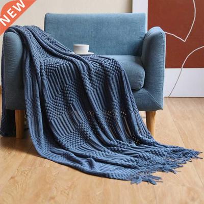 Nordic sofa blanket hotel bed tail tassel shawl blanket 毯子