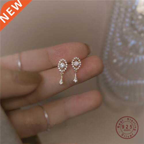 925 Sterling Silver French High-Quality Crystal Tassel Drop