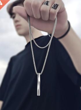 2021 Fashion New Black ectangle endant Necklace Men Tendy