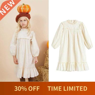 2022 New Girls Embroidery Dress Kids Teenager 100% Cotton Sp