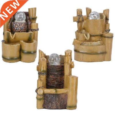 LED Desktop Fountain Resin Tabletop Water Fountains Indoor