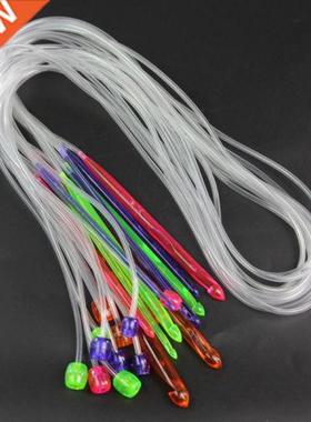 12Pcs/set Transparent Plastc Weavng Tools Sweater Needle
