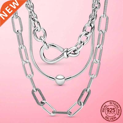 Sliver Color Basic Snake Chain Necklace Choker Infinity Infi