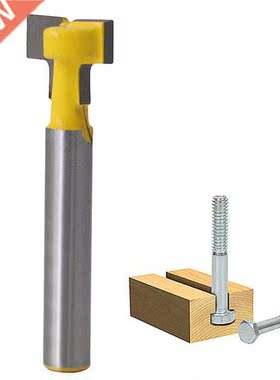 1/2'' T-Slot Cutter Steel Handle Milling Router Bit 1/4'' Sh