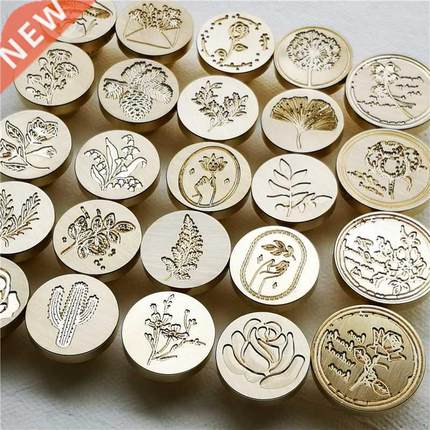 Cherry blossom envelope plant leaves Wax Seal Stamp Retro An