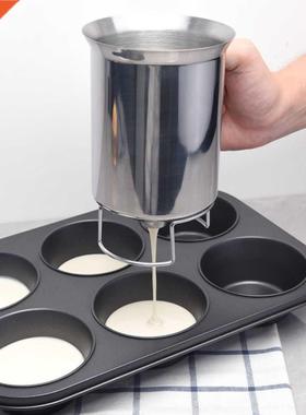 Handheld Pancake Batter Dispenser With Lid Stainless Steel P