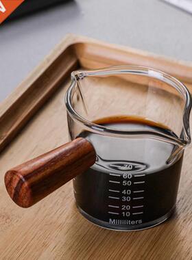 70/75ml Heat-resisting Glass Espresso Measuring Cup Double M