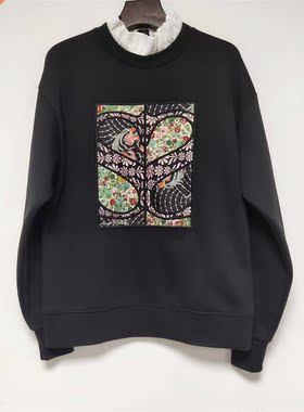 2022 autumn new printed women's pullover round neck long sle