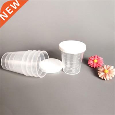 10Pcs 30/50ml Plastic Graduated Measuring Cup With Cap For