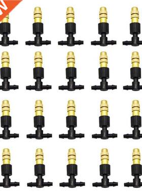 20PCS Copper Misting Nozzle 4/7mm Tee Connector Adjustable