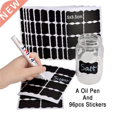 96pcs Reusable Candy Jam Jars Kitchen Label Stickers