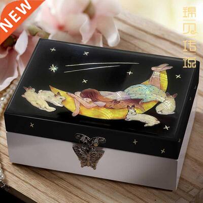 Mother-of-Pearl Lacquer Jewelry Box Wooden Hand Jewelry