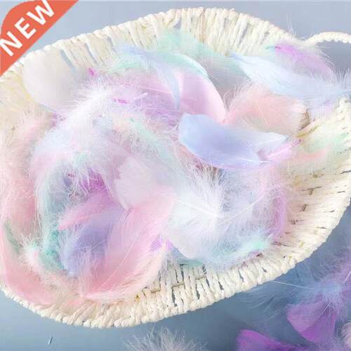 Natual Feathes 4-8cm Small Floating Goose Feathe Coloufu