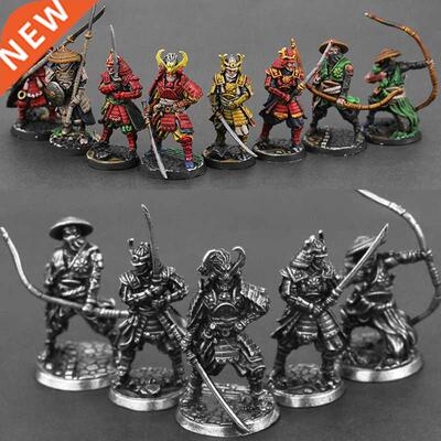White Copper Japanese ogunate Samurai Figurines Miniatures