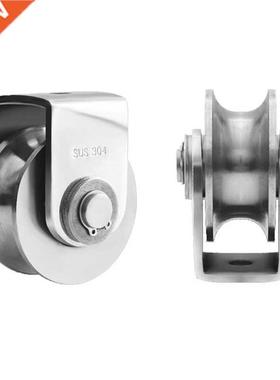 2 Pcs Pulley Block U 04 Stainless Steel Pulley Roller Duple