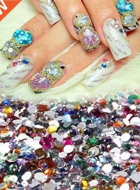 2000Pcs Shiny Nail Art Mixed Shape Flat Back Rhinestones
