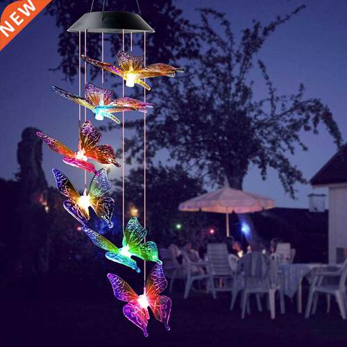 Solar Wind Chimes Light Garden Butterfly Solar Lights 120mAh